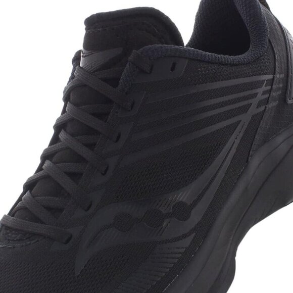 Running Shoes Womens Synthetic Mesh Lace-up Size 9 Triple Black Lightweight - Picture 3 of 4